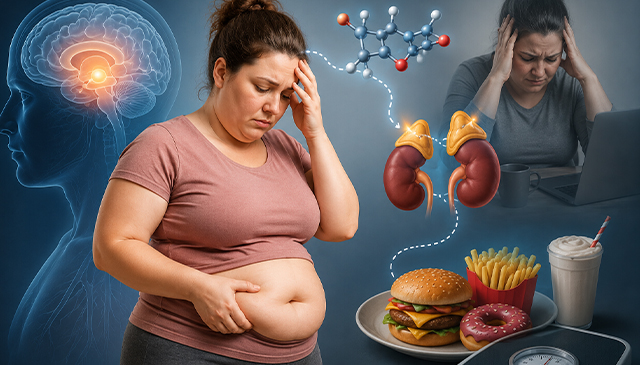 کورتیزول و افزایش وزن: چگونه این هورمون میتواند باعث چاقی شود؟
